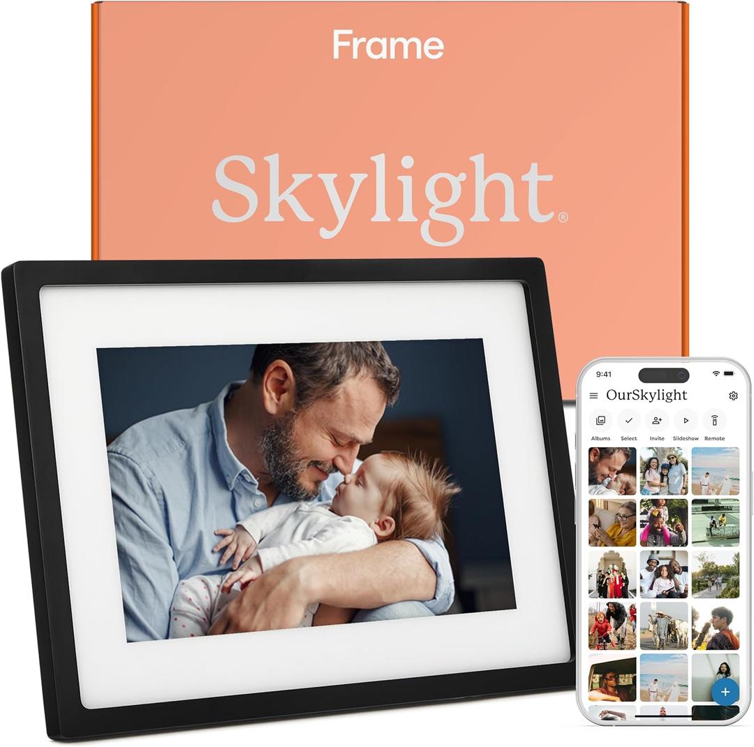 Skylight Frame  WiFi Digital Picture Frame Customer Support, Touch Screen Digital Photo Frame with Easy Setup, Photo Gifts for Parents and Grandparents - 10 Inch Black