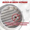 A-KARCK 6 inch Air Vent Extractor 304 Stainless Steel, Wall Mount Bull Nosed Air Soffit Vent with Built-in Screen for Office Kitchen Bathroom