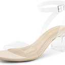 DREAM PAIRS Women's Open Toe Ankle Strap Low Block Chunky Heels Sandals Party Dress Pumps Shoes, Size 8