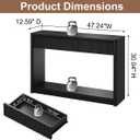 Console Table for Entryway with 2 Fluted Drawers, 47" Black