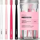 Extra Soft Toothbrushes for Adults, 20-Pack Ultra Fine Bristle Toothbrush Multipack with Covers | Small Head, Gentle on Sensitive Gums | Aesthetic Pink, Black & White Design