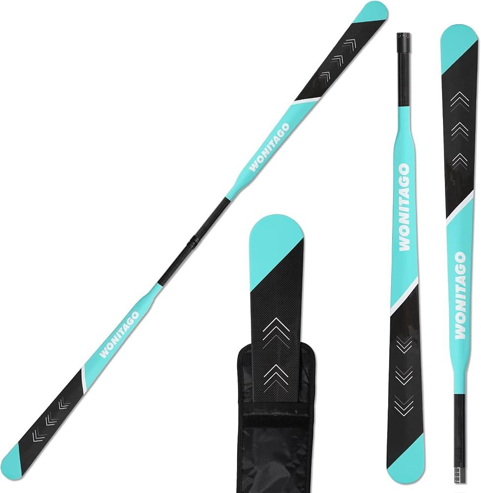 Full Carbon Greenland Paddle, Adjustable Greenland Kayak Paddle
Lightweight and Effortless, 2-Piece with Paddle Bag, 86"-90" (220-230 cm