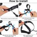 Collar Replacement Strap Breathable Quick Release Basic Dog Collars Training Bark Receiver Collars Durable Adjustable Collar Straps for Small Medium Large Dogs, Black.