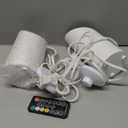 Brightown LED SpotLights - 2 Pack Uplighting Floor Can Lights with Remote and Timer, 3 Color Temperatures & Dimmable, 2 Lighting Modes for Wall Picture Painting Plants Indoor Accent Lighting, White