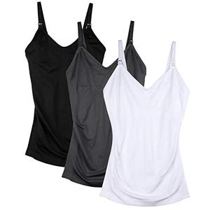 Womens Nursing Tank Tops Cami for Breastfeeding Maternity Postpartum Tops Adjustable Straps Med, M 