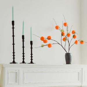 Modern Taper Candle Holders, Black Iron, Set of 3, Tall Elegant Candlesticks for Table Decor