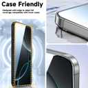 2 x Compatible with iPhone 15 Screen Protector [6.1 inch] - Easy Installation with Auto Dust Removal, [9H Hardness] [Military-Grade Shatter Resistance] Tempered Glass, Crystal Clear HD Display