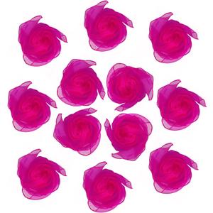 Dance Scarves 12 Pcs Juggling Scarves for Kids Play Silk Scarve for Babies Toddlers Children Movement Learning Education Musical Accessories Colorful Scarfs Magic Tricks Performance (Purplish Red)