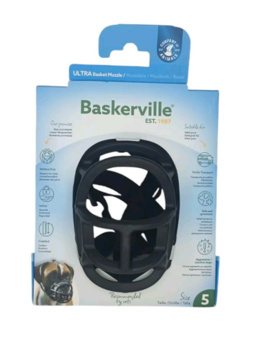 Baskerville Ultra Muzzle for Dogs Size 2 Black Plus Free Wobble Wag Giggle Toy
