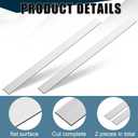 Zonon 2 Pcs 6061 Aluminum Flat Bar 1/8 Thickness x 1'' Width x 36'' Length General Purpose Plate Metal Aluminum Bar