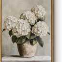 InSimSea Framed Canvas Wall Art Vintage Decor, Hydrangea Floral Pictures Bathroom Wall Decor Aesthetic, Living Room Bedroom Flower Home Retro Decorations, 26x23