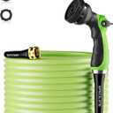 SPECILITE Flexible Garden Water Hose 25 Ft, Heavy Duty, Lightweight and Leak-Proof Pipe 1/2 In, 3/4" Brass Swivel Fittings,Burst 600 PSI, Non-Expandable, Kink-Proof, For Car, Yard, Outdoor, Lawn