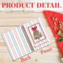 Yhtrg Coquette Christmas Tree Spiral Notebooks, Girly Preppy Colorful Coquette Glitter Christmas Journal Gifts for Women, Xmas Holiday Notebook Journal for Note Taking, 5.5x8.3 Inch