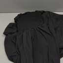 Wenrine Womens Summer Smocked Midi Dress Casual Zipper V Neck Cap Sleeve High Slit Flowy Long Dresses (Medium, Black)