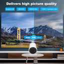Mini Portable Projector, Support 4K 1080P with Dual-Band WIFI6 5G Wireless 5.0 Bluetooth Android 11,160 ANSI,180 Rotatable, Auto Keystone Correction, 35"-130" Screen Video Projector