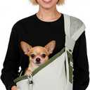 Dog Carrier Sling,Dog Carriers for Small Dogs & Cats Up to 20 lbs,Puppy Carrying Backpack Pet Purse with Pockets,Adjustable Shoulder Strap,Hands Free for Travel (Army-Green)