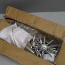 Rotary Cultivator Garden Rotary Tiller Adjustable Stainless Steel Poles Hand Tiller for Soil Mixing or Reseeding Grass Lawn Tiller Total Length 57 Inch