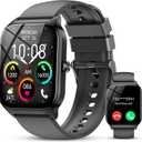 Smart Watch for Men Women, 1.85" HD Fitness Tracker with Bluetooth Calls/AI Voice Control, IP68 Waterproof, 115+Sports Modes, 24/7 Heart Rate/Sleep Fitness Watch Compatible with iOS/Android Grey