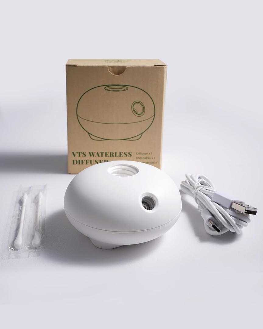 VTS Waterless Diffuser, Portable Waterless Diffusers for Essential Oils, Aromatherapy Pure Essential Oil Nebulising Aroma Diffuser for Home, Bedroom, Bathroom, Living Room, Outdoor, Office, Car