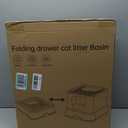 RIZZARI Stainless Steel Cat Box: Large Gray Enclosed Design Litter Pan - High-Edged & Teflon Coating - for Superior Odor Control & Easy-Clean Drawer - Ideal for Multi-Cat Homes Garage
