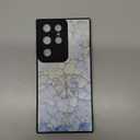 Stained Glass Winter Snowflake Phone Case for Samsung Galaxy S23 Ultra 5G 6.8", Cute Christmas Snowflake Pattern Design Cover for Girl Women, Soft TPU Shockproof Protective Cases for Samsung S23 Ultra