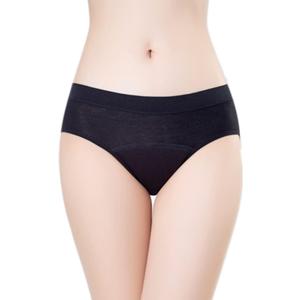 Period Underwear Heavy Flow Women 30ML Absorbent Leak Proof Panty Postpartum Pants Menstrual Panties Briefs (Black, XL)