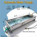Automatic Livestock Water Trough Animal Stainless Steel Larger Automatic Waterer with Float Valve Kit for Goat Cattle Horse Hog Pigs Dog Water Dispenser Outdoor, 39.5"*11.8"*7.8",12 Gallons