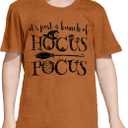 LAZYCHILD It's Just A Bunch of Hocus Pocus Halloween T Shirt Toddler Boys Girls Sanderson Sister Graphic Tee Shirts (Brown)