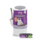 Litter Genie Style Pail Cat Litter Box Waste Disposal System for Odor Control Includes 1 Square Refill Bag, White