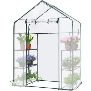 VIVOSUN Transparent 57 x 29 x 77-Inch Mini Walk-in Green House with Windows and Anchors, Plant Garden Hot House