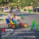 4 x XPCARE 24 Inches Kids Playing Sign for Street, 4PACK Green Children at Play Safety Sign with Reflective Tapes,Caution Slow Down for Street,Kids and Pets at Play Warning Sign