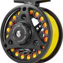 SF SF-001 Large Arbor Fly Fishing Reel with Aluminum Alloy Body 3/4wt 5/6wt 7/8wt Die Cast Pre-Loaded Fly Reel with Line Combo for Trout Bass Carp Pike Panfish