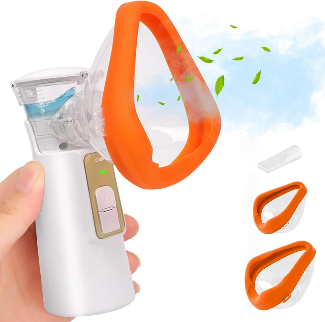 Nebulizer Portable Nebulizer for Adults and Kids, Handheld Nebulizer for Breathing Issues, Fine Atomized Particles,only Compatible use with USB Rechargeable