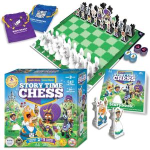 Story Time Chess Set for Kids - Family Game Night, Strategic Game Play - Board Games for Family Night - Perfect for Beginners, Learn Chess with a Fun Story - Preschool Toys, Ages 3+