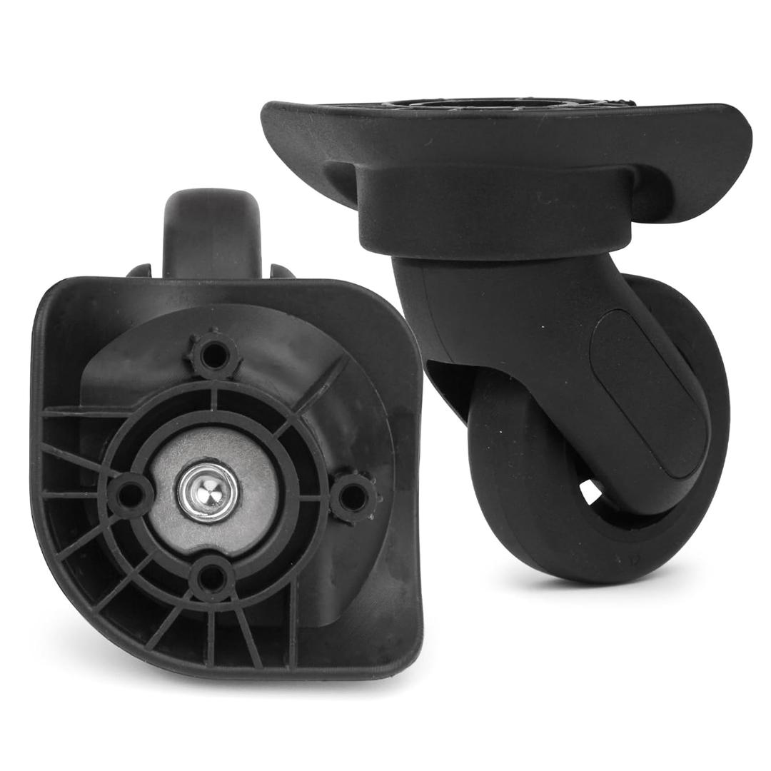 Zoofen Luggage Wheels Replacement 2 pcs Suitcase Replacement Wheels Wear-Resistant Luggage Carry On Spinner Wheels with 4 Screw Holes (ZA-84C)