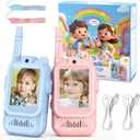 Video Walkie Talkie Toys for Kids, Boys and Girls - 2 Pack Rechargeable Video Intercom Kid Walkies Talkies - Christmas Birthday Gifts for Kids Family Games, Outside, Camping, Hiking (Blue/Pink)