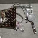 10 inch Rainfall Shower Head Combo Stainless Steel, THE FIRST WATERFALL mode, 10 Inch Rain Shower Head with Handheld 6 Spray Modes High Pressure, Overhead Shower Adjustable Extension Arm,Chrome