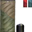 Teton Celsius Regular, 25F, 20F, 0F Degree Sleeping Bags, All Weather Bag for Adults and Kids, Camping Made Easy and Warm, Travel Sack Included (Ivy)