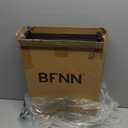 BFNN Free Standing Dog Gate, 16.5" Short Pet Gate for Stairs and Doorways, Up to 48" Wide Foldable Puppy Fence, Indoor & Outdoor Use, No Drilling and No Assembly, for Small & Toy Dogs, Black