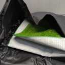 High Walls Dog Pee Pad Holder with Artificial Grass Foldable Indoor Dog Potty Tray , Dogs Litter Box with Waterproof Liner for Puppies Small and Medium Dogs, 
Size	23.6 X 35.4 X 15.7 Inches