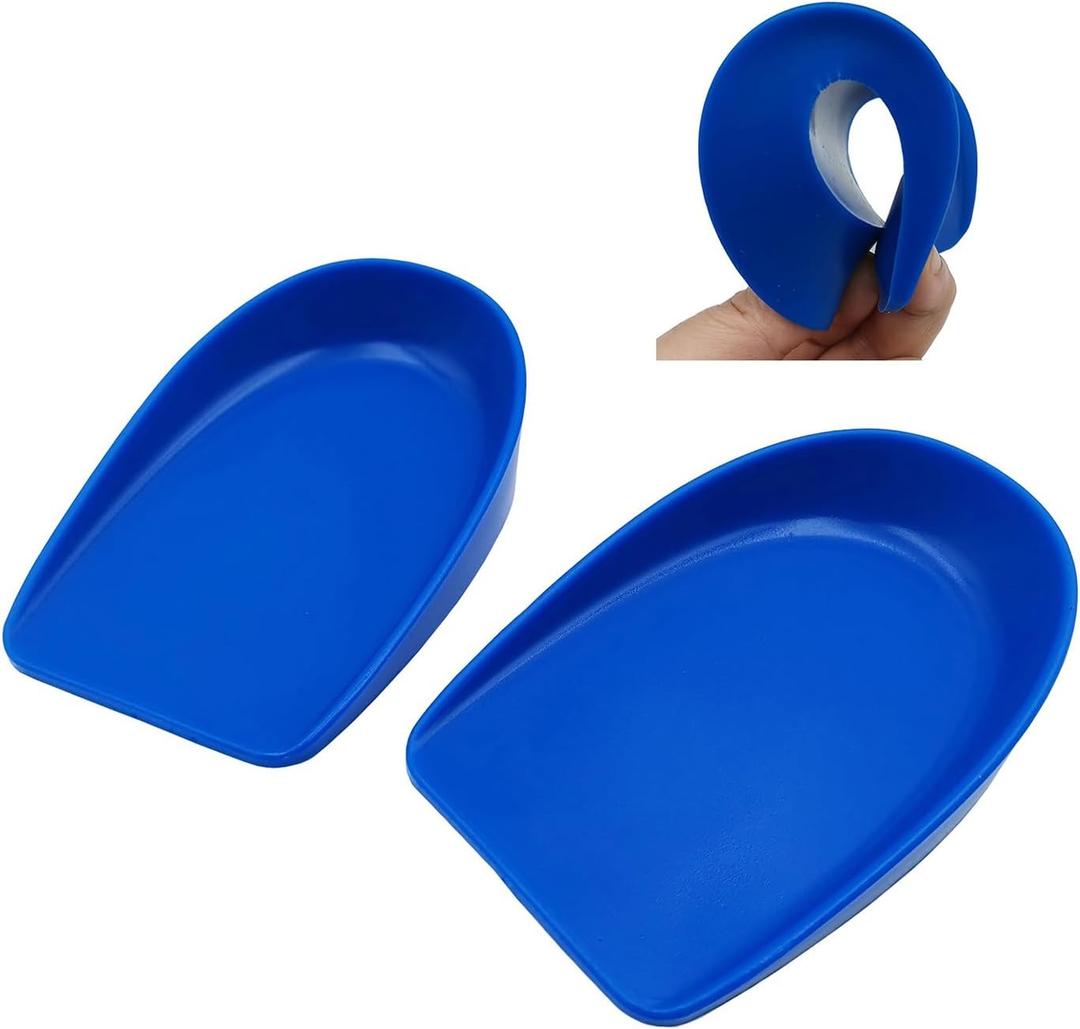 2 x Silicone Heel Cups for Heel Pain Relief - Heel Supports for Heel Bone spur Pain Relief, Men Women Plantar Fasciitis (Pair, L Women 9.5-12.5 / Men 8.5-11.5)
