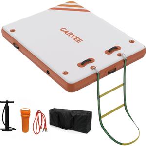 Inflatable Floating Dock Air Dock Platform Non-Slip Surface Thick Lake Floats with Portable Carrying Bag, Air Pump for Lakes, Pool, Beach, Ocean