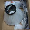 Modern Linear Chandelier for Kitchen Island, 2-Light Linear Light Fixture with Off-White Fabric Shade, Rustic Pendant Light for Dining Room (Black)