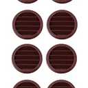 3" Round Plastic Louver Soffit Air Vent Reptile Screen Grille Cover (8, Brown)