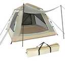Instant Pop Up Tents for Camping, 3-4 Person Camping Tent Waterproof with Sunshade, Easy Setup Automatic Hydraulic ，Portable Lightweight Great for Backpacking, Trip, Hiking, Outing