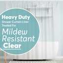 BigFoot Shower Curtain Liner  72 x 72 PEVA Heavy Duty Shower Curtain with Rustproof Metal Grommet and 3 Magnetic Weights  Odor Free and Compatible with Standard Showers, Clear