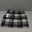 IDEALSANXUN Womens High Waist Plaid Skirt Bodycon Pencil Wool Mini Skirts (Black, XS)