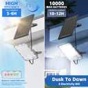 200W Solar Flood Light Outdoor 40000LM 6500K LED Solar Street Light with Remote, IP66 Waterproof Dusk to Dawn Outdoor Security Lighting, 13FT Cable Splitted Solar Powered Lamp for Parking Lot Garage