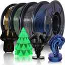 YOUSU 3D Printer Filament PLA Filament 1.75mm Multicolor PLA Filament 250g*4 Sample Pack