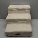Dog Stairs for Small Dogs & Cats, 3-Step Non-Slip Pet Steps for Couch Sofa and Chair, Beige, 13.6" H
